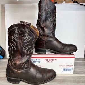 Double-H 2282 Robert 12” Western Steel Toe Work Boots Men’s 8.5 2E Wide Leather